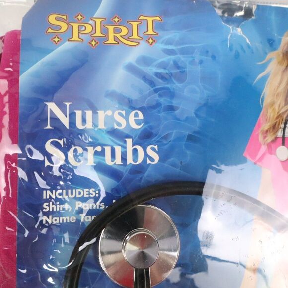 Nurse Scrubs Costume Spirit Pink Size L/XL  12-16 - Picture 3 of 9